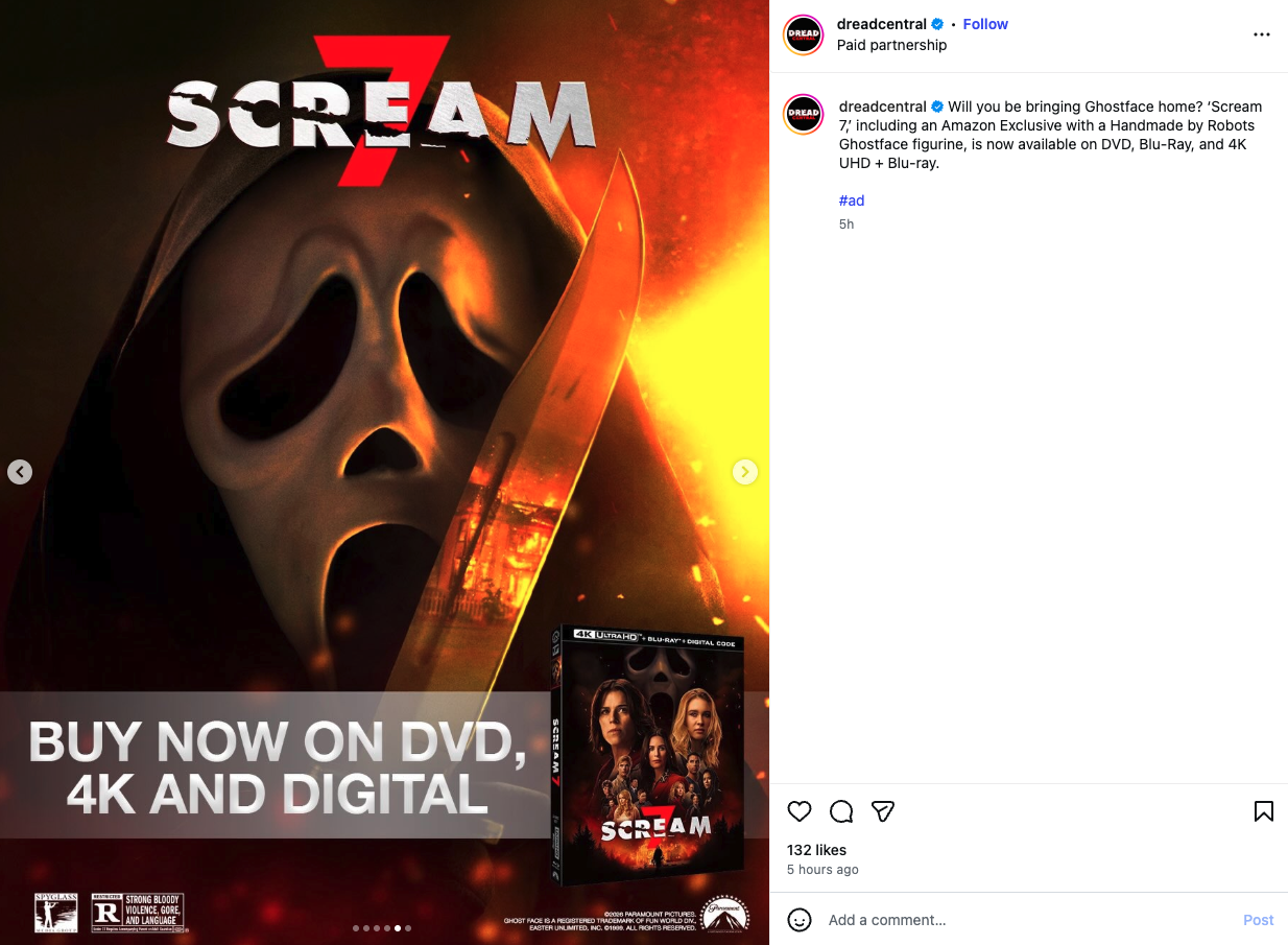 Dread Central - Instagram Post 5